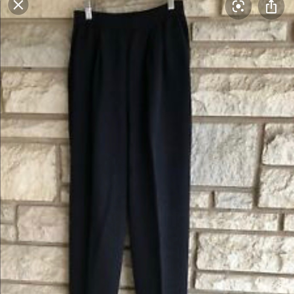 St John Basics black Santana pleated knit pant 2